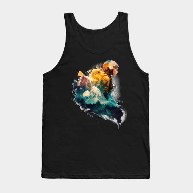 Water Color Mountain Climbing - Rock Climbing Tank Top by TriHarder12